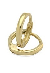 delightful teensy-weensy plain domed huggie hoop baby earrings
